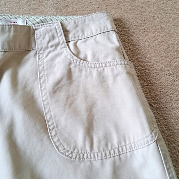 Northern Reflections Cropped Pant Women's Size 14 Beige Wide Leg Capri Cotton - Picture 4 of 12